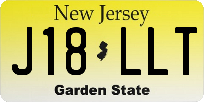 NJ license plate J18LLT