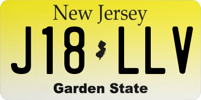 NJ license plate J18LLV
