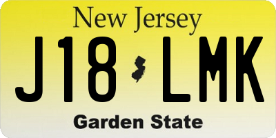 NJ license plate J18LMK