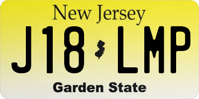 NJ license plate J18LMP