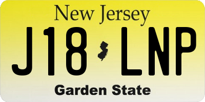 NJ license plate J18LNP