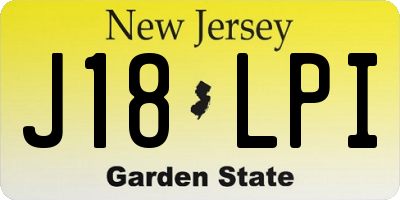 NJ license plate J18LPI