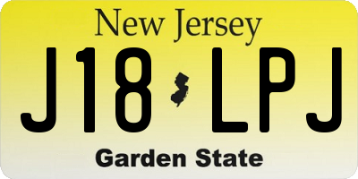 NJ license plate J18LPJ