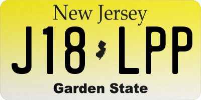 NJ license plate J18LPP