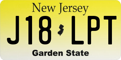 NJ license plate J18LPT