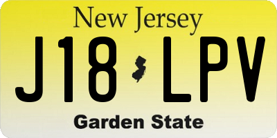 NJ license plate J18LPV