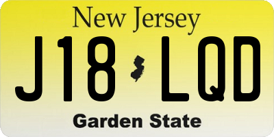 NJ license plate J18LQD
