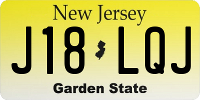 NJ license plate J18LQJ