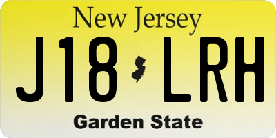 NJ license plate J18LRH
