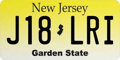 NJ license plate J18LRI