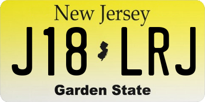 NJ license plate J18LRJ