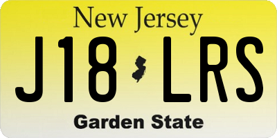 NJ license plate J18LRS