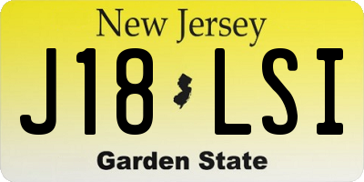 NJ license plate J18LSI