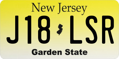 NJ license plate J18LSR