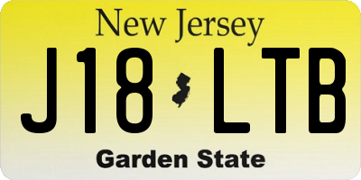 NJ license plate J18LTB