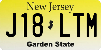 NJ license plate J18LTM