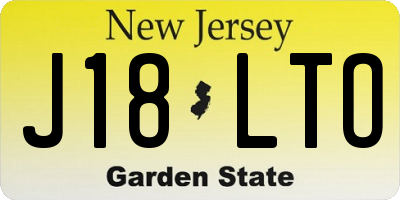 NJ license plate J18LTO