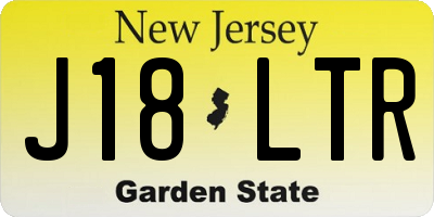 NJ license plate J18LTR