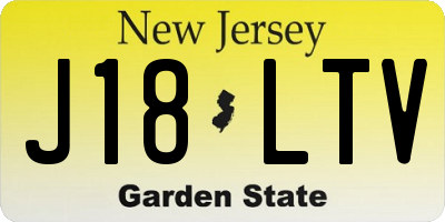 NJ license plate J18LTV