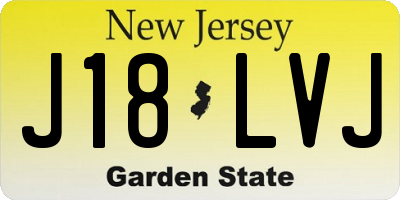 NJ license plate J18LVJ