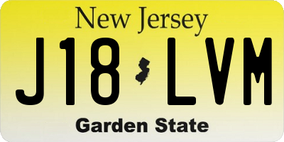 NJ license plate J18LVM