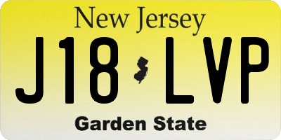 NJ license plate J18LVP
