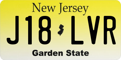 NJ license plate J18LVR