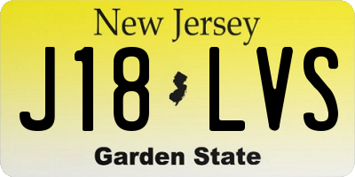 NJ license plate J18LVS