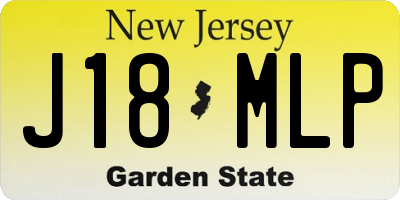 NJ license plate J18MLP