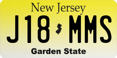 NJ license plate J18MMS
