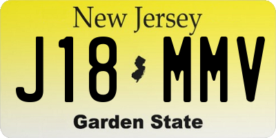 NJ license plate J18MMV