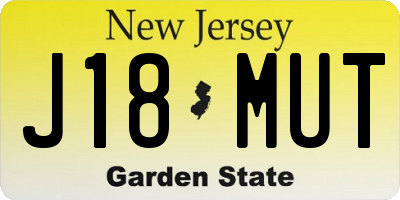 NJ license plate J18MUT