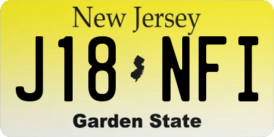 NJ license plate J18NFI