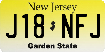 NJ license plate J18NFJ