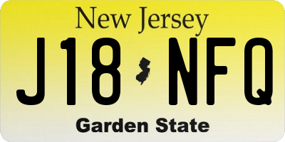 NJ license plate J18NFQ