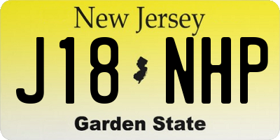 NJ license plate J18NHP