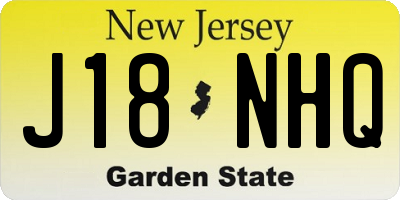 NJ license plate J18NHQ