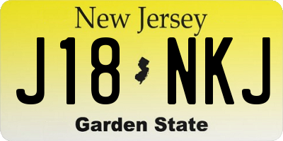 NJ license plate J18NKJ
