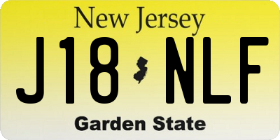 NJ license plate J18NLF