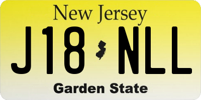 NJ license plate J18NLL