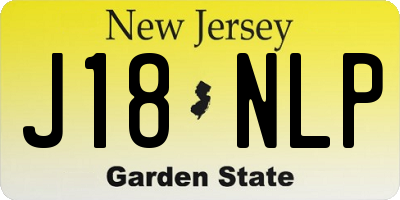 NJ license plate J18NLP