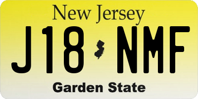 NJ license plate J18NMF