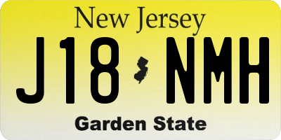 NJ license plate J18NMH