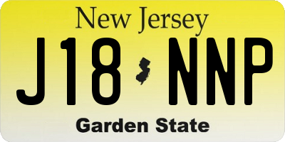 NJ license plate J18NNP