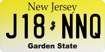 NJ license plate J18NNQ
