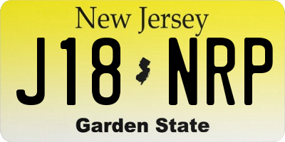NJ license plate J18NRP