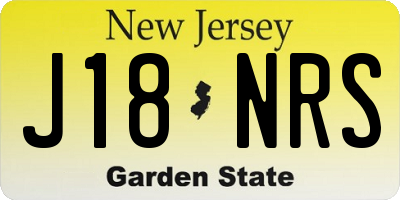 NJ license plate J18NRS