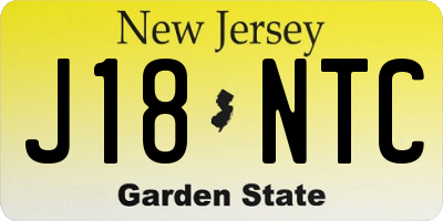 NJ license plate J18NTC
