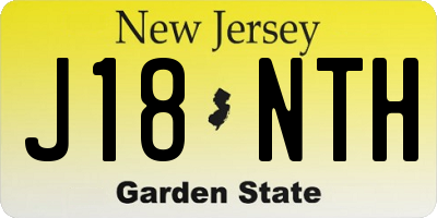 NJ license plate J18NTH