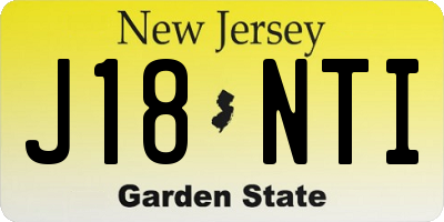 NJ license plate J18NTI